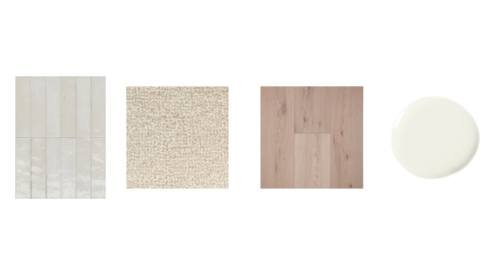 Uzorci svetlih pločica, tekstila, drveta i krem boje za enterijer